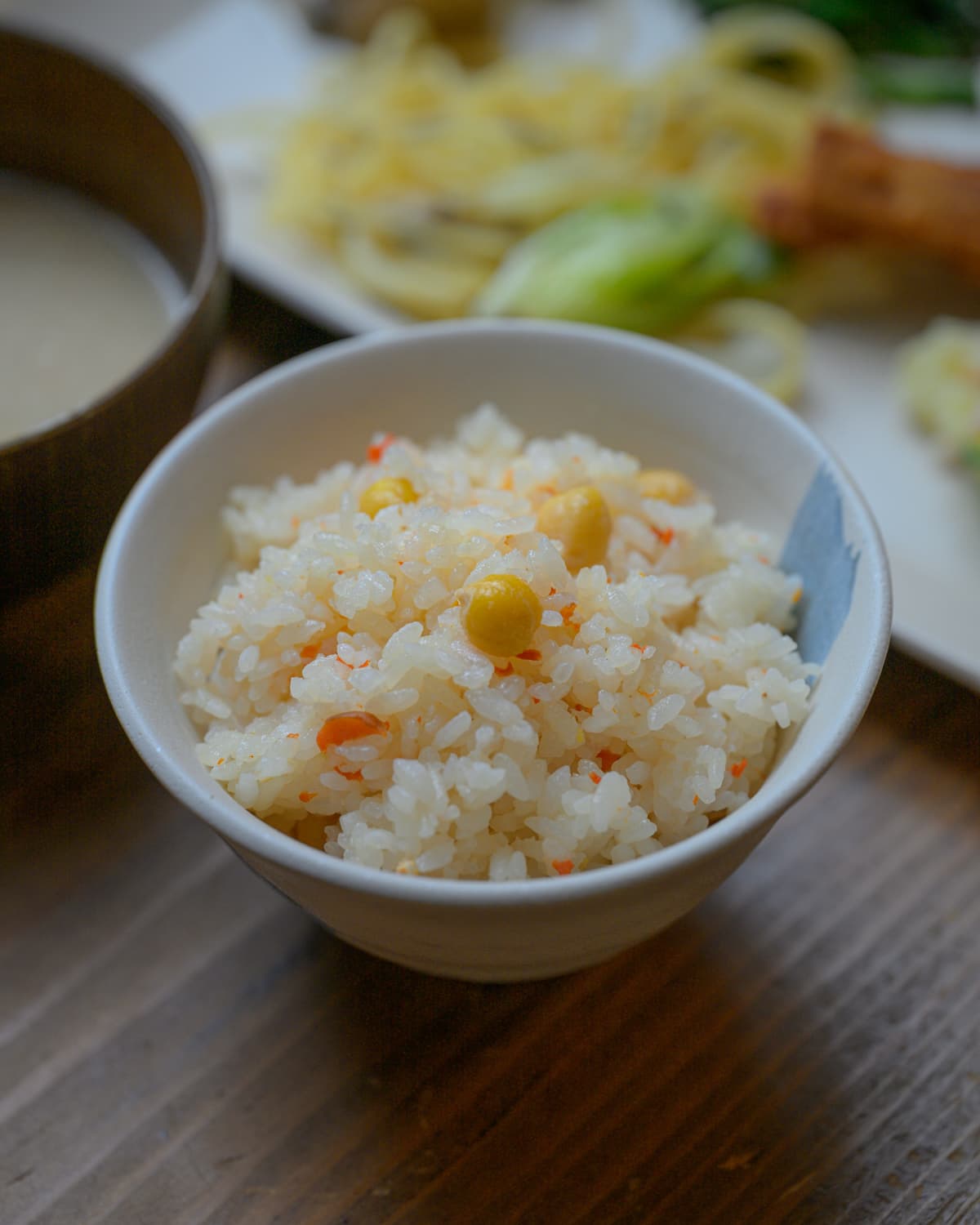 にんじんとひよこ豆の炊き込みご飯